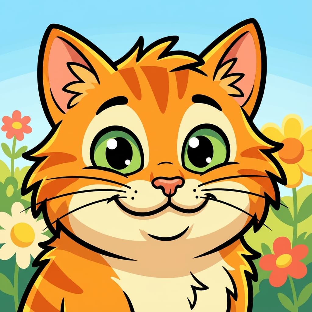 Orange Tabby in Cartoon style