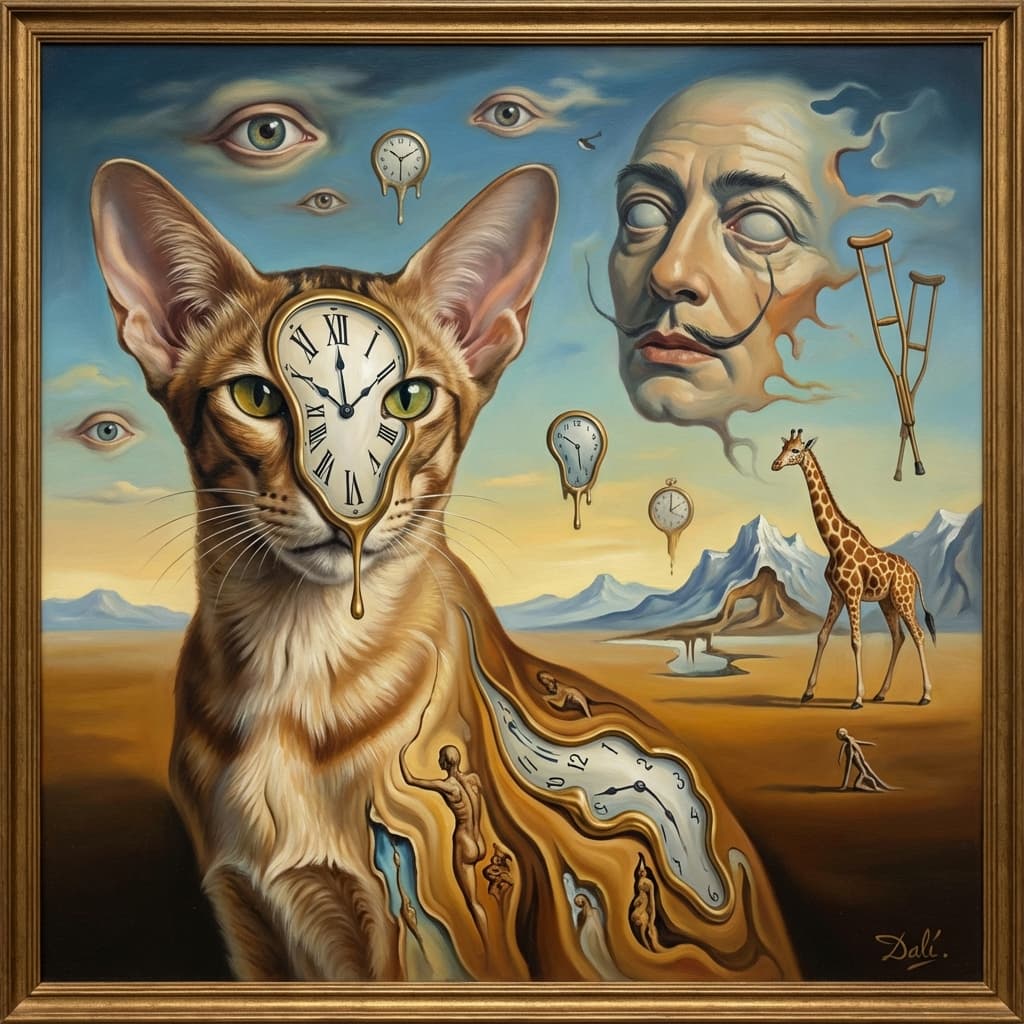 Oriental Shorthair in Dali style