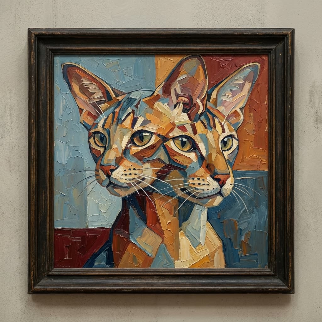 Oriental Shorthair in Picasso style