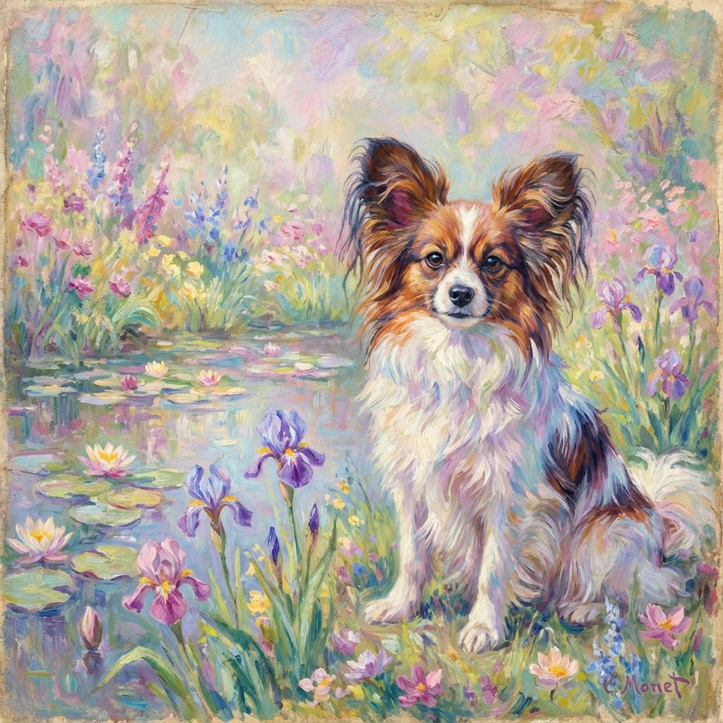 Papillon in Monet style