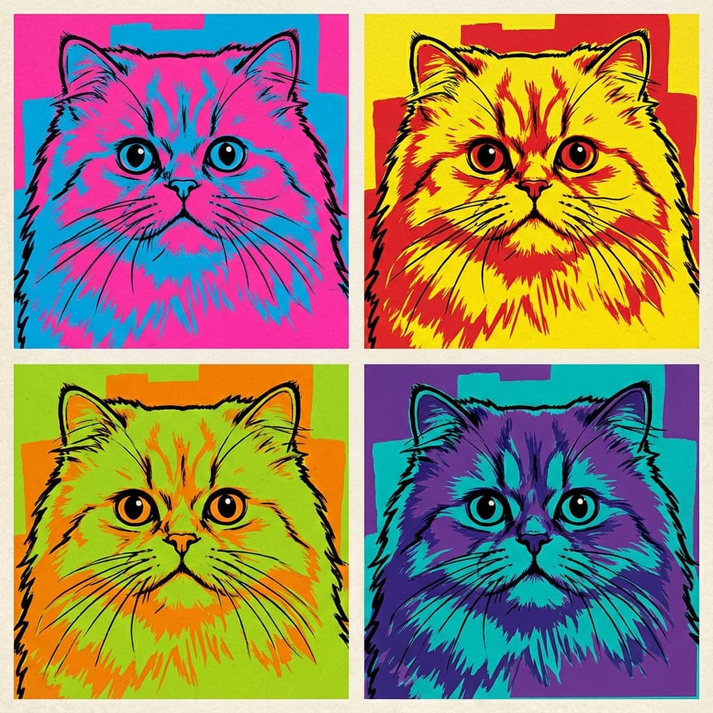 Persian in Warhol style