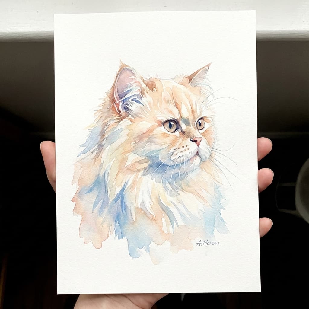 Persian in Watercolor style