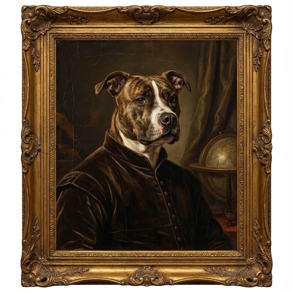 Pit Bull in Renaissance style