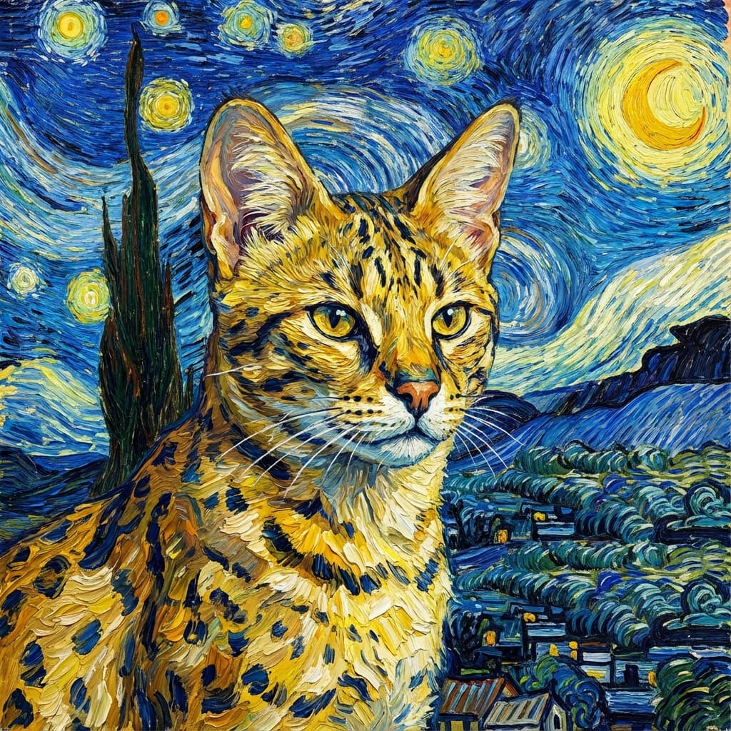 Savannah in Van Gogh style