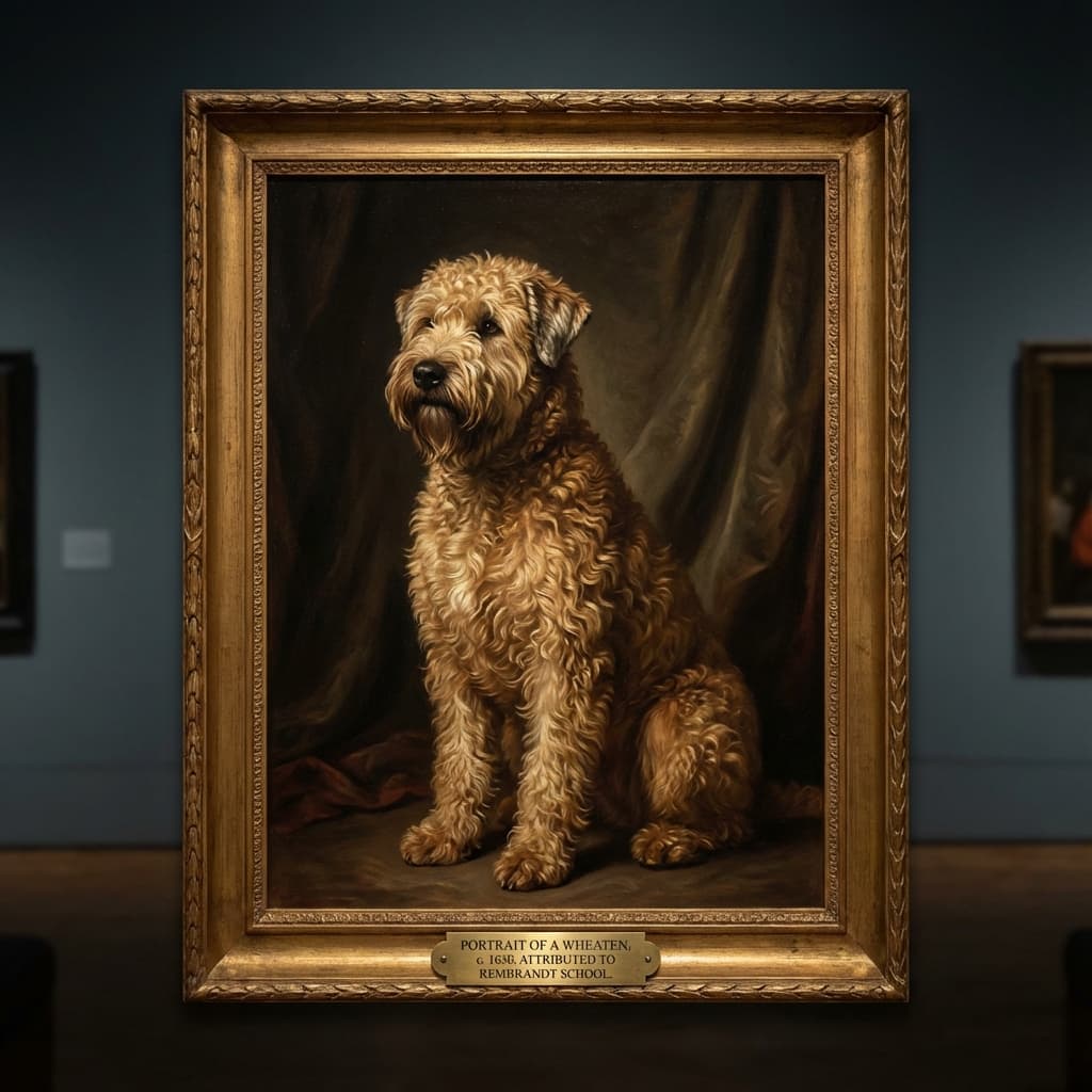 Soft Coated Wheaten Terrier in Renaissance style