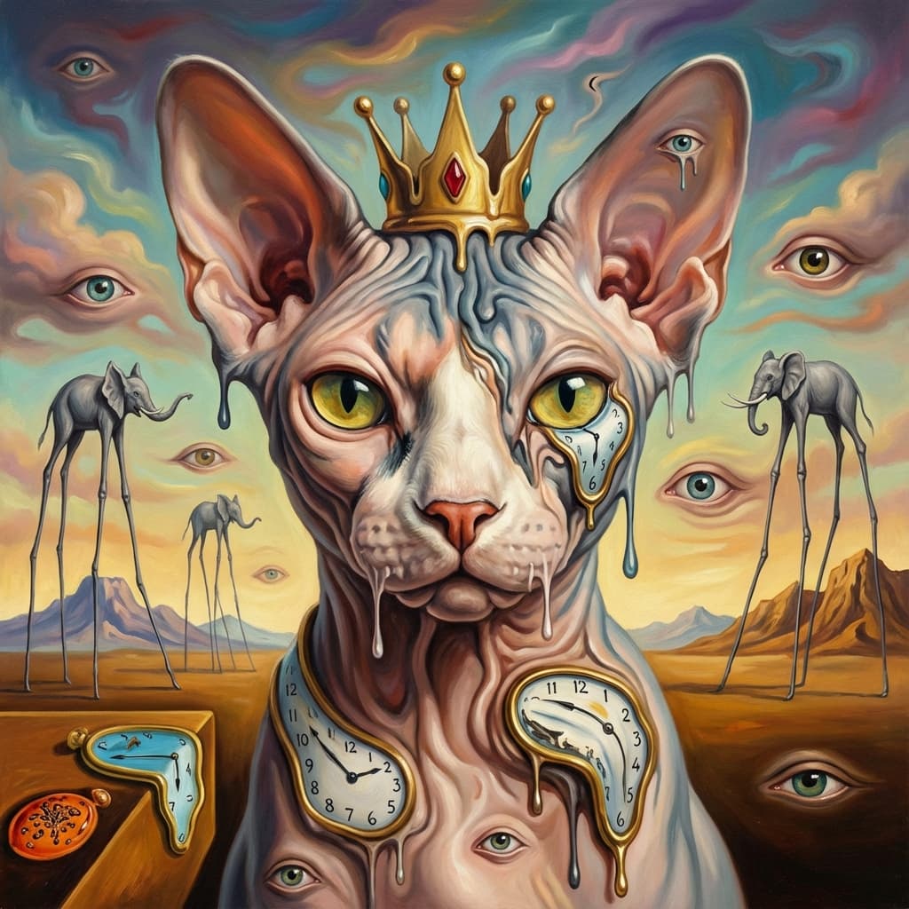 Sphynx in Dali style