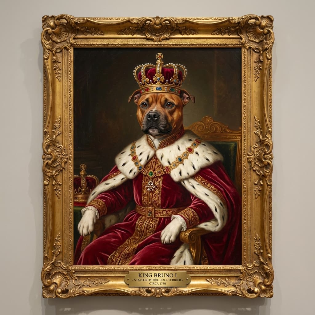 Staffordshire Bull Terrier in Royal style