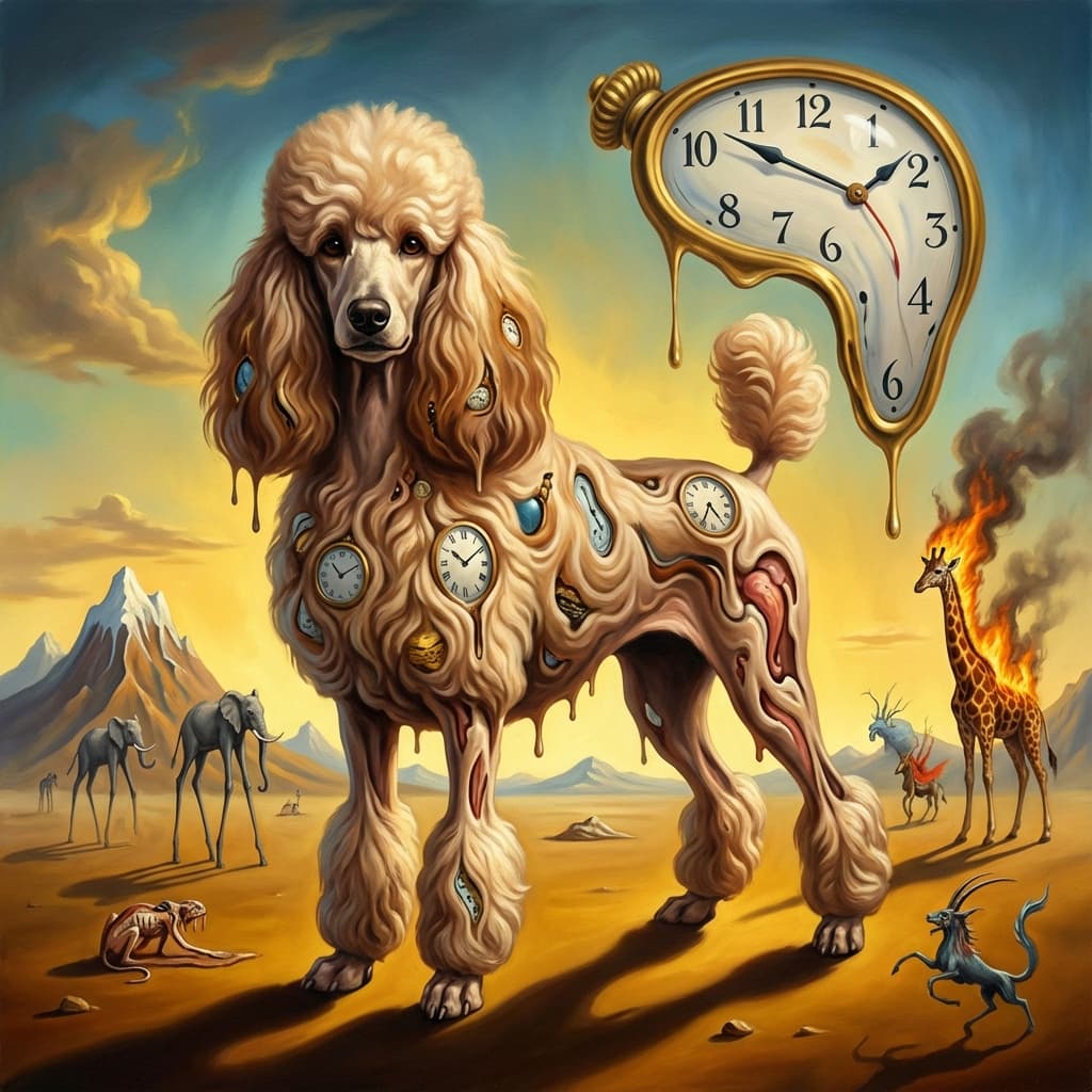 Standard Poodle in Dali style