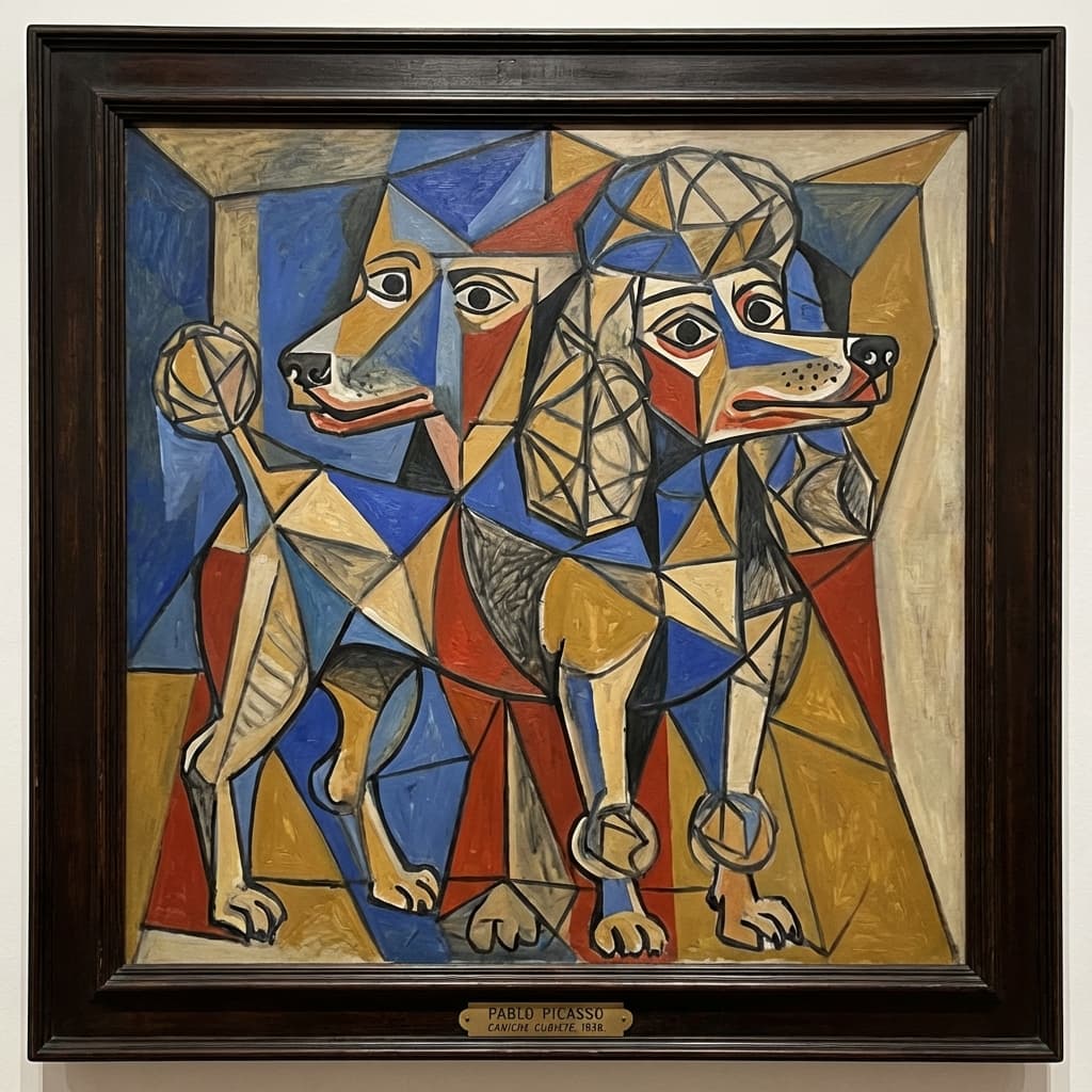 Standard Poodle in Picasso style