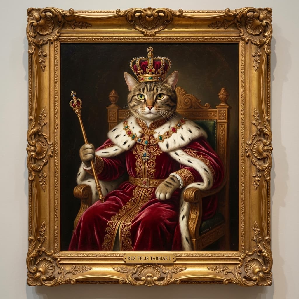 Tabby Cat in Royal style