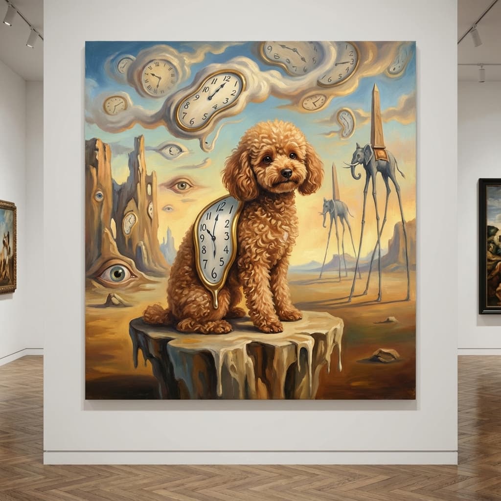 Toy Poodle in Dali style