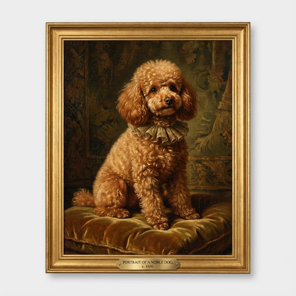 Toy Poodle in Renaissance style