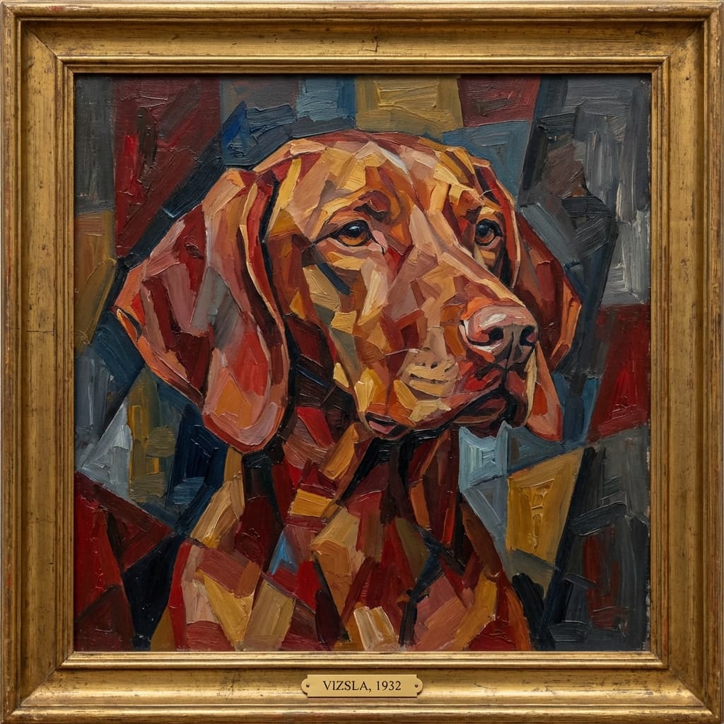 Vizsla in Picasso style