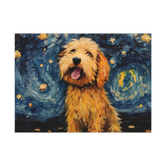 Goldendoodle in Van Gogh Style