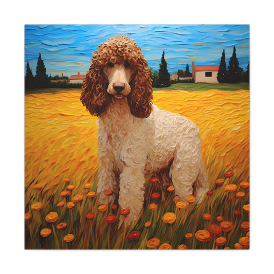 Standard Poodle in Van Gogh Style