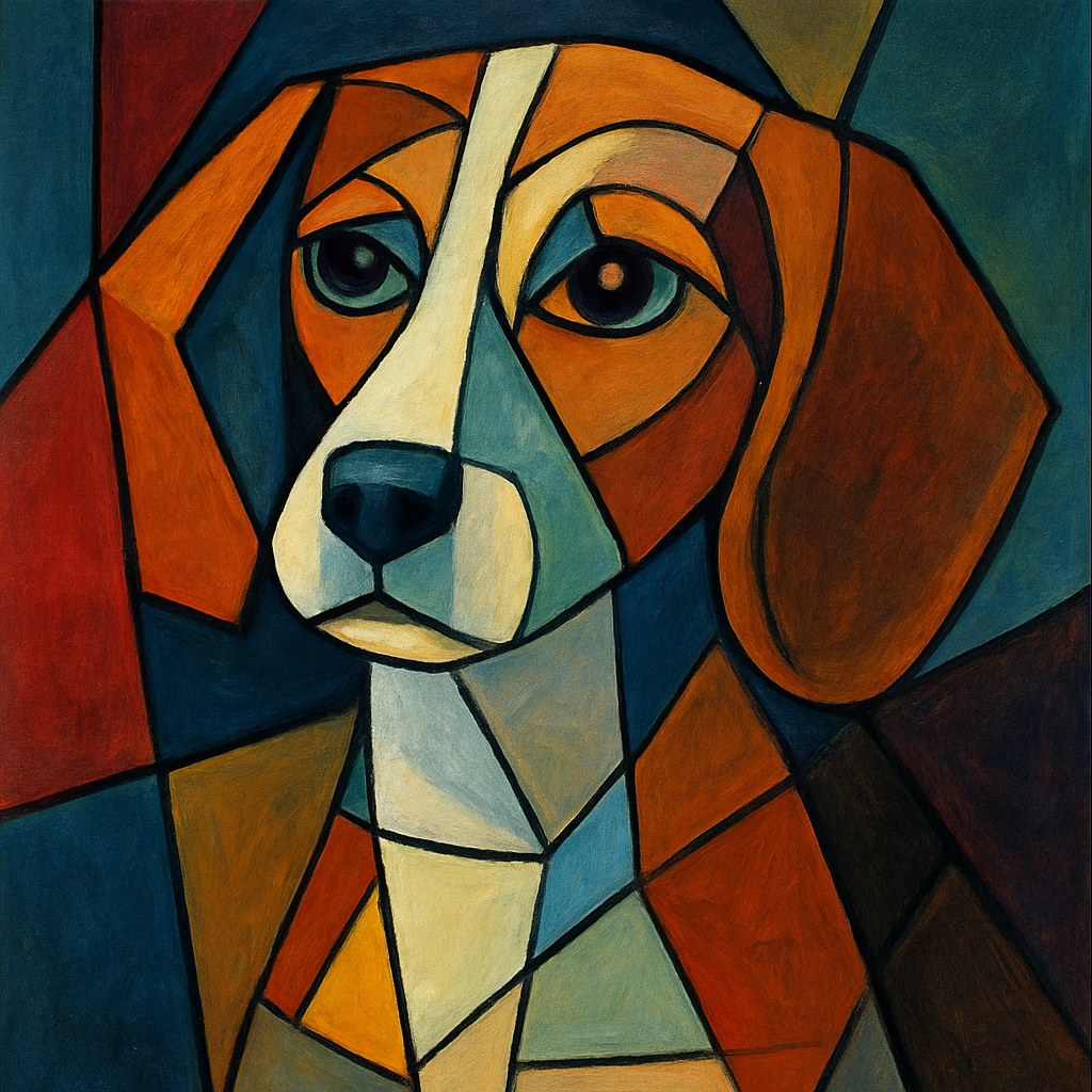 Beagle in Picasso style