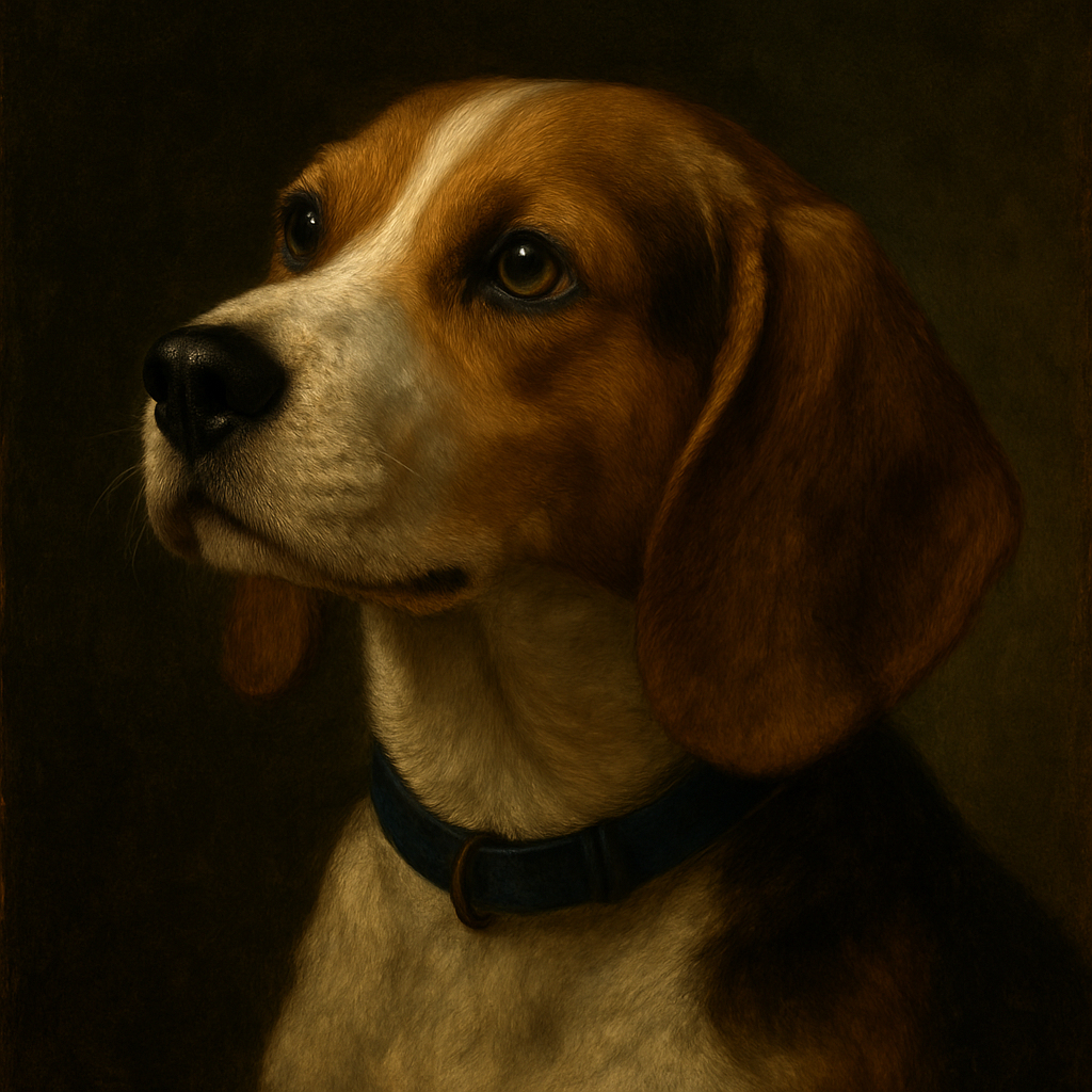 Beagle in Renaissance style