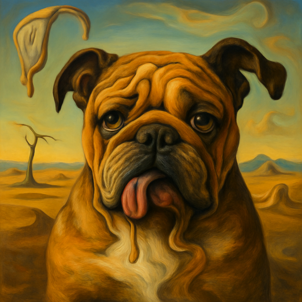 Bulldog in Dali style