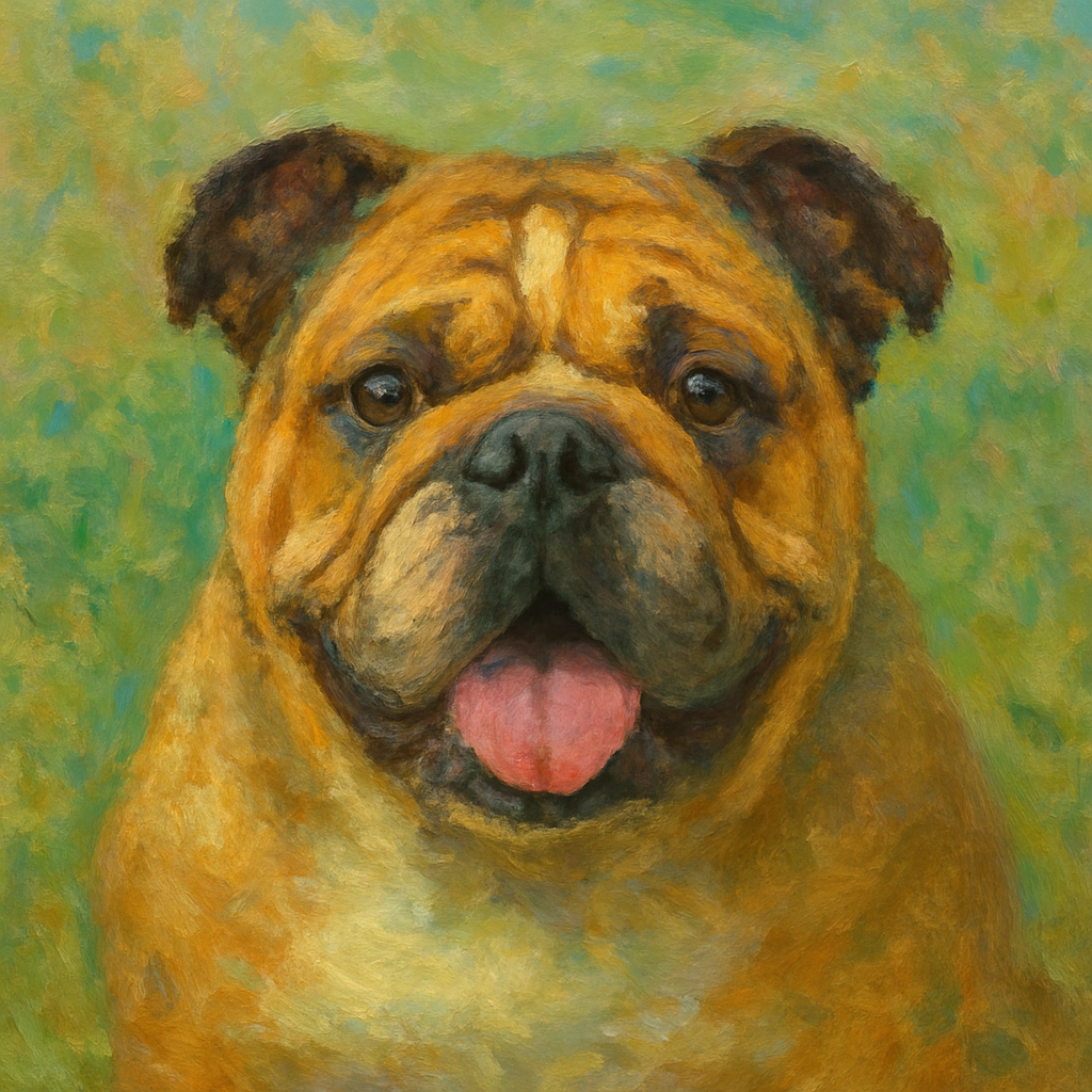 Bulldog in Monet style