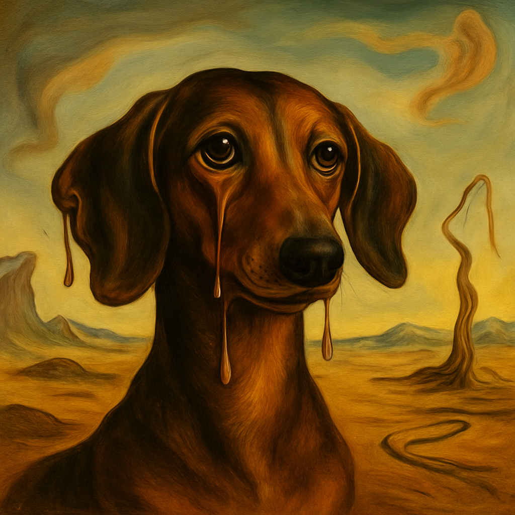 Dachshund in Dali style