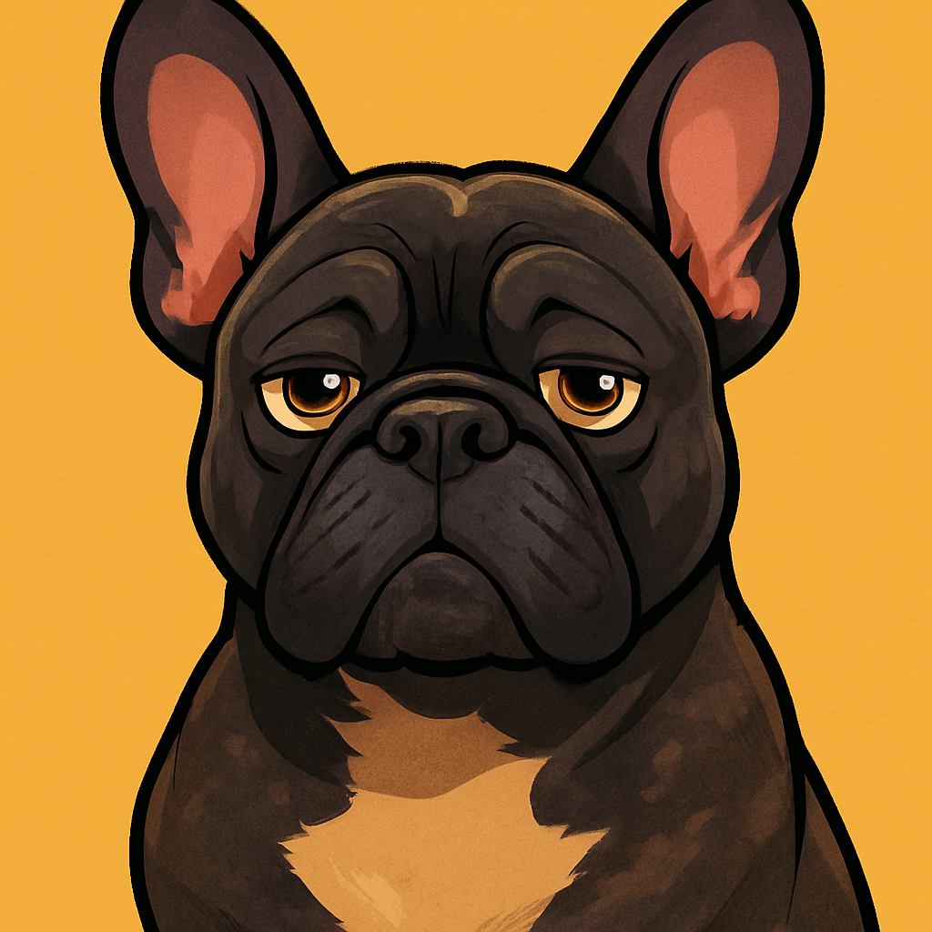 French Bulldog in Cartoon style