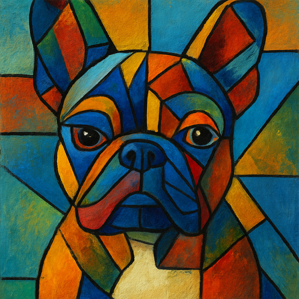 French Bulldog in Picasso style