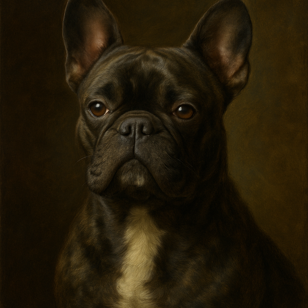 French Bulldog in Renaissance style