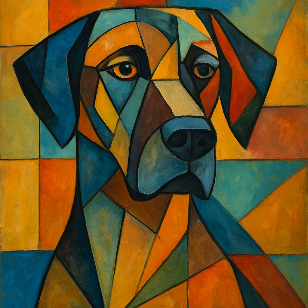 Great Dane in Picasso style