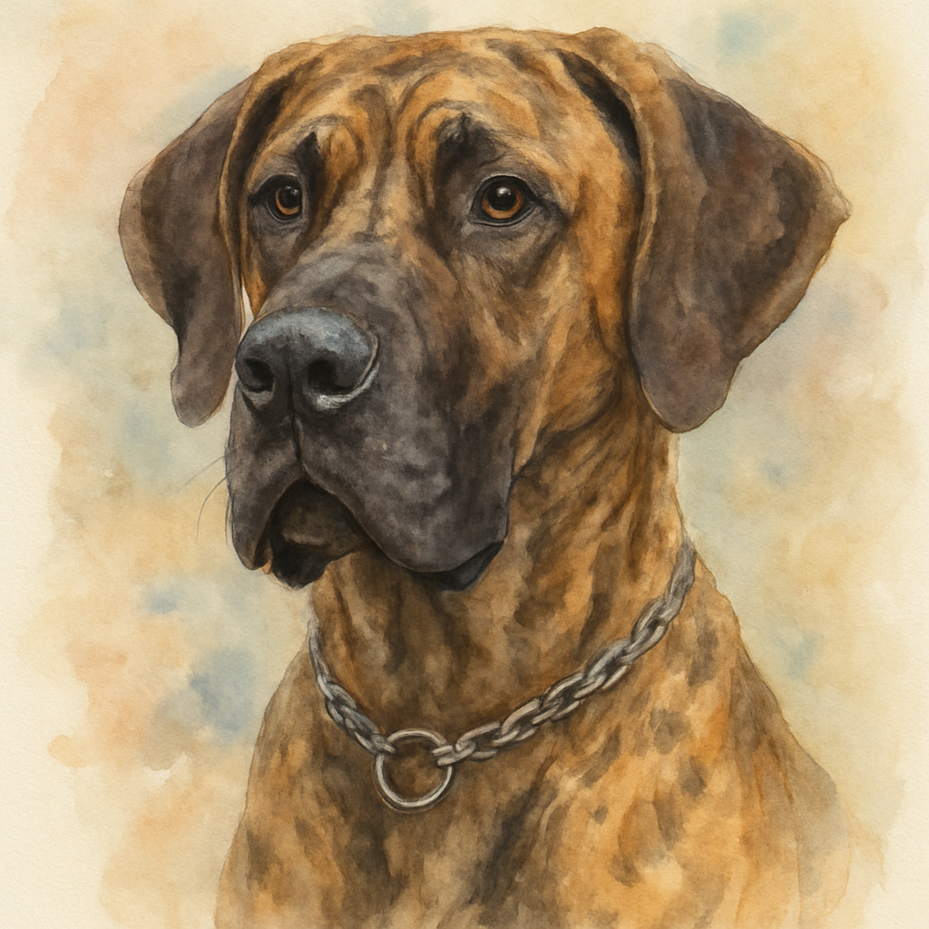 Great Dane in Watercolor style