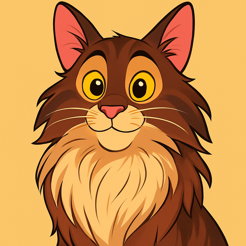Maine Coon in Cartoon style