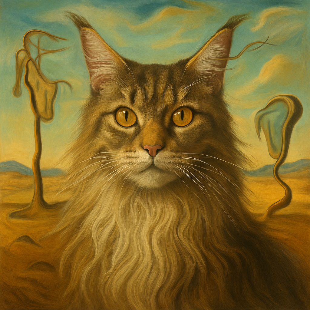 Maine Coon in Dali style