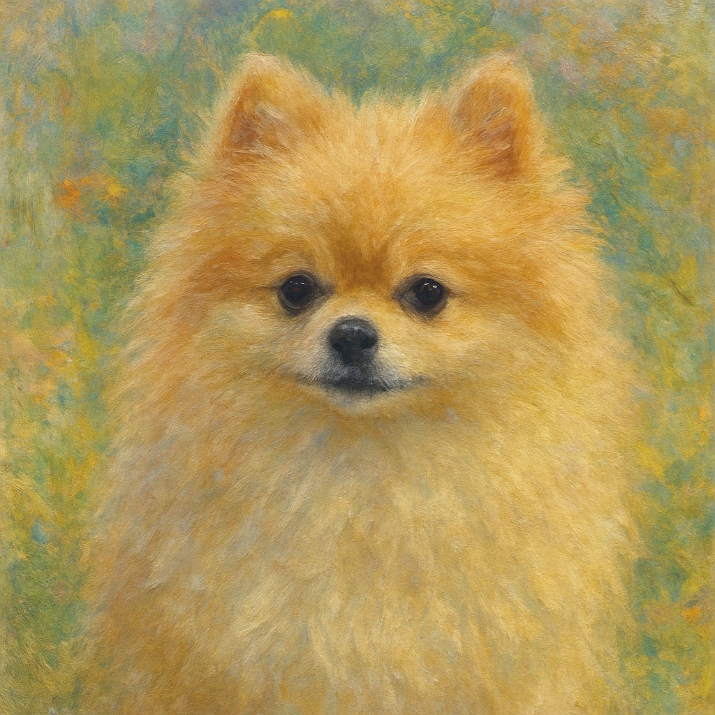 Pomeranian in Monet style
