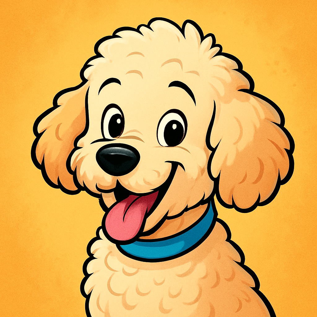 Poodle in Cartoon style