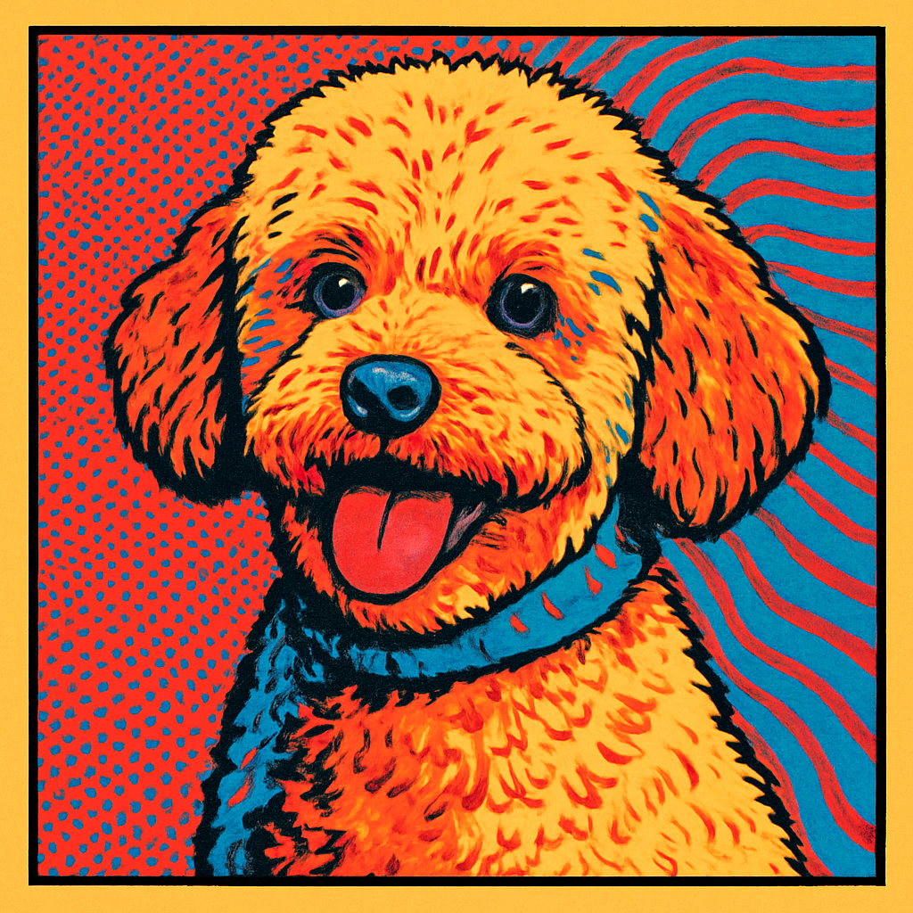 Poodle in Warhol style