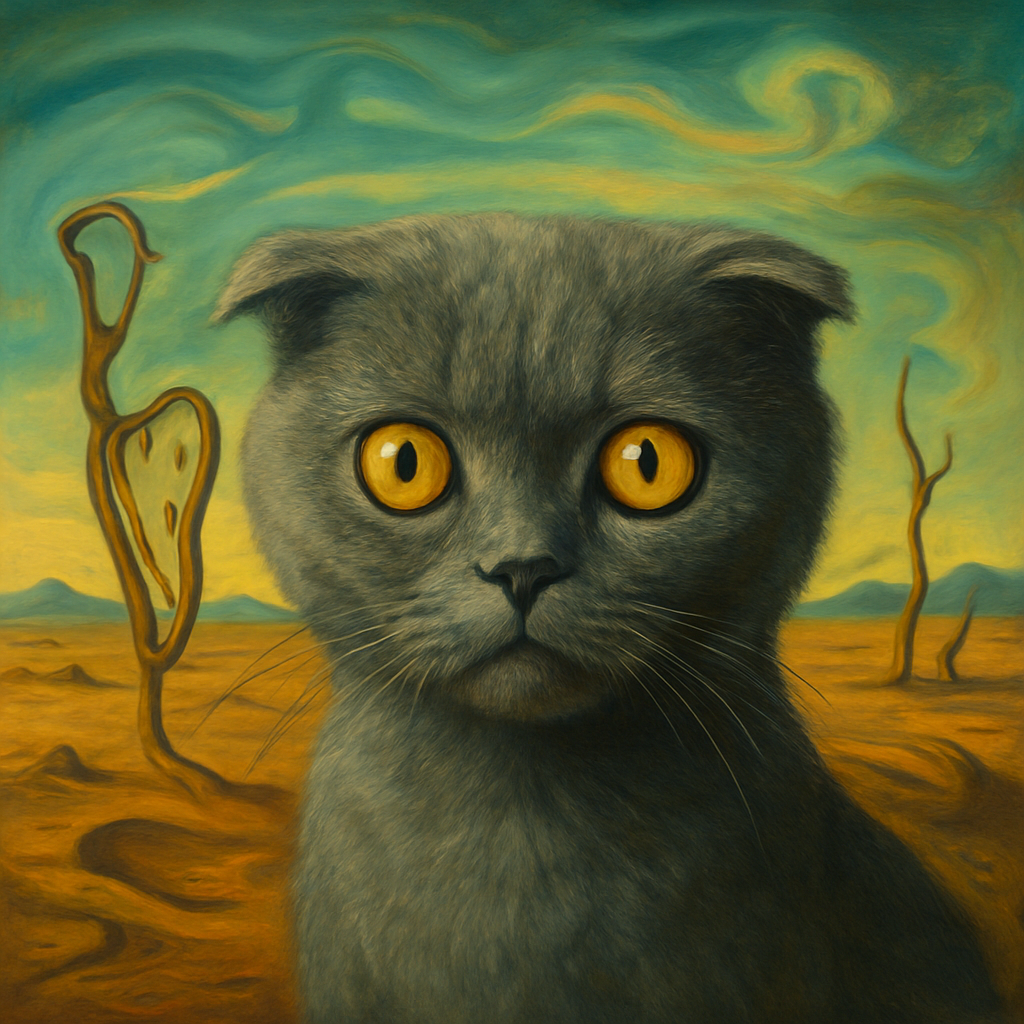 Scottish Fold in Dali style