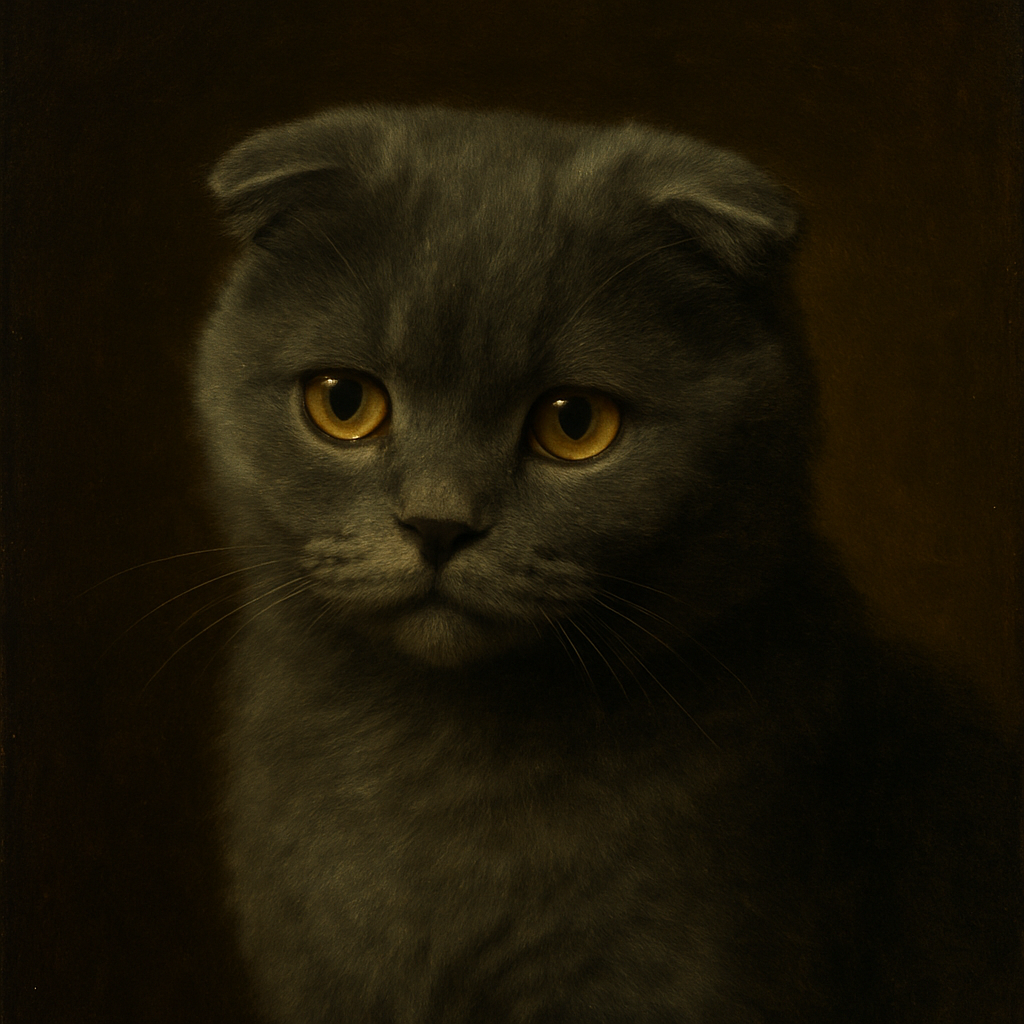 Scottish Fold in Renaissance style