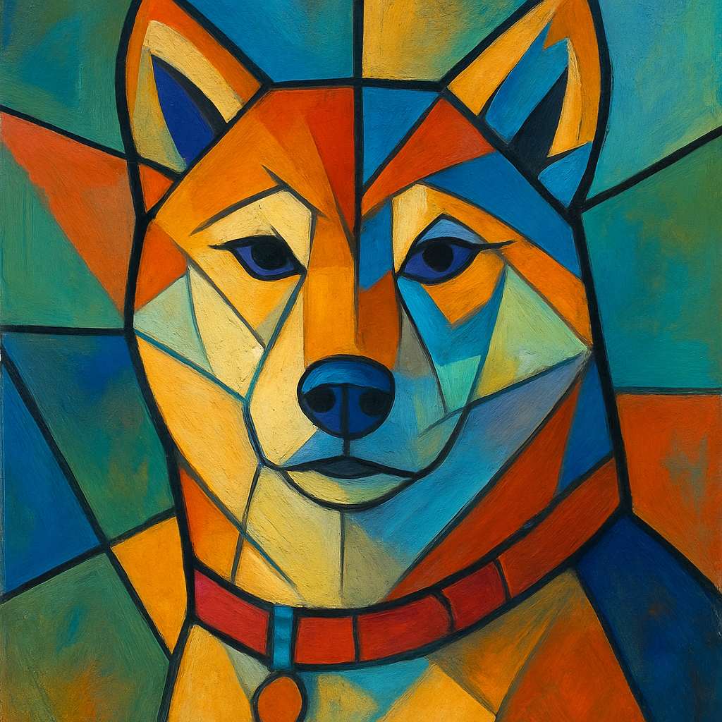 Shiba Inu in Picasso style