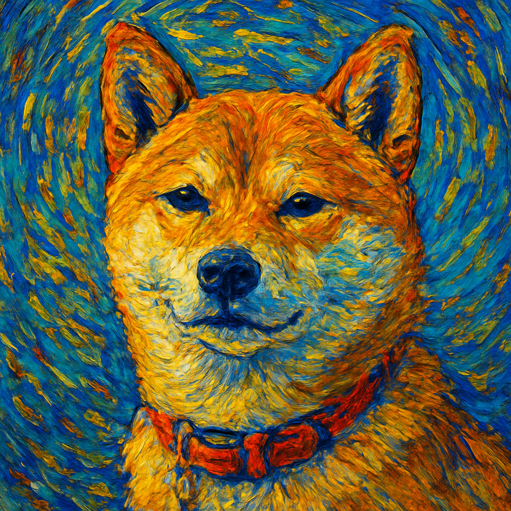 Shiba Inu in Van Gogh style