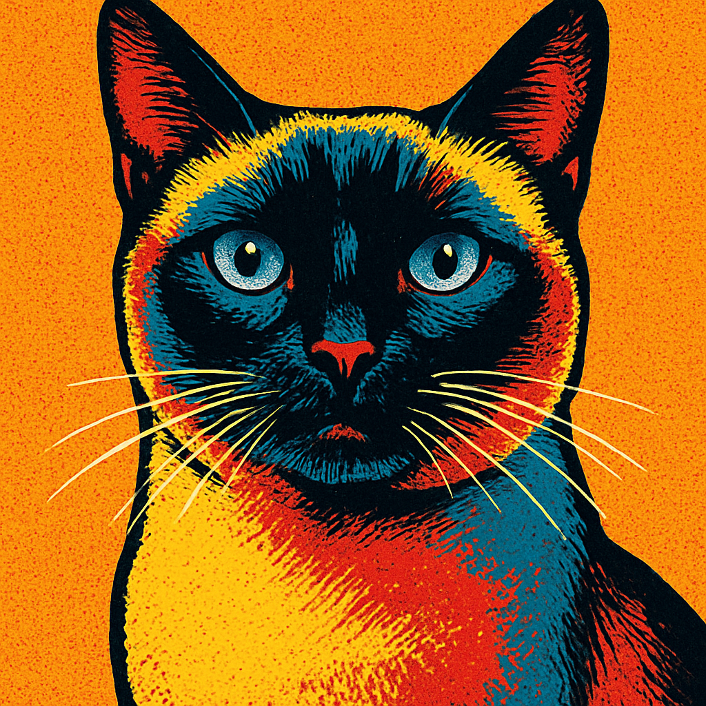 Siamese in Warhol style
